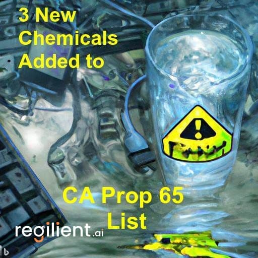 OEHHA Adds 3 New Chemicals to Prop 65 List